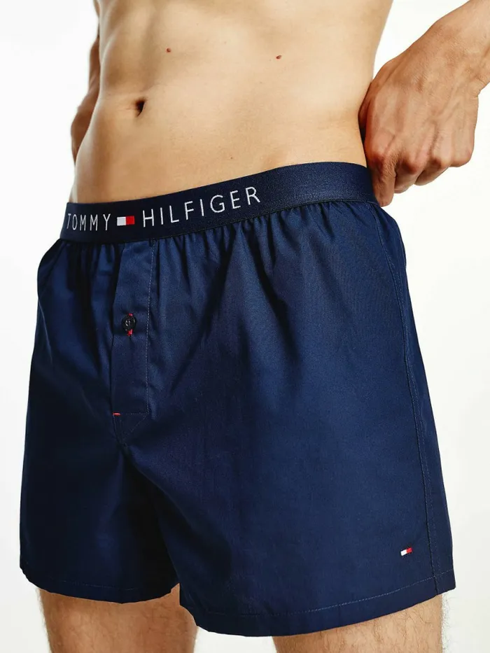 Tommy Hilfiger Smart Cotton Poplin Boxers Navy BlazerPt Mens Underwear Cheap On Sale