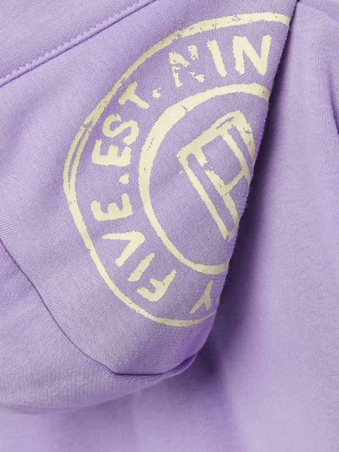 Tommy Hilfiger SnapButton Overprint Hoody Violet Viola Girls Sweatshirts and Hoodies On Sale