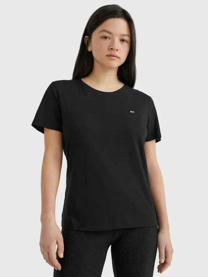 Tommy Hilfiger Soft Jersey TShirt Black Womens TShirts Online