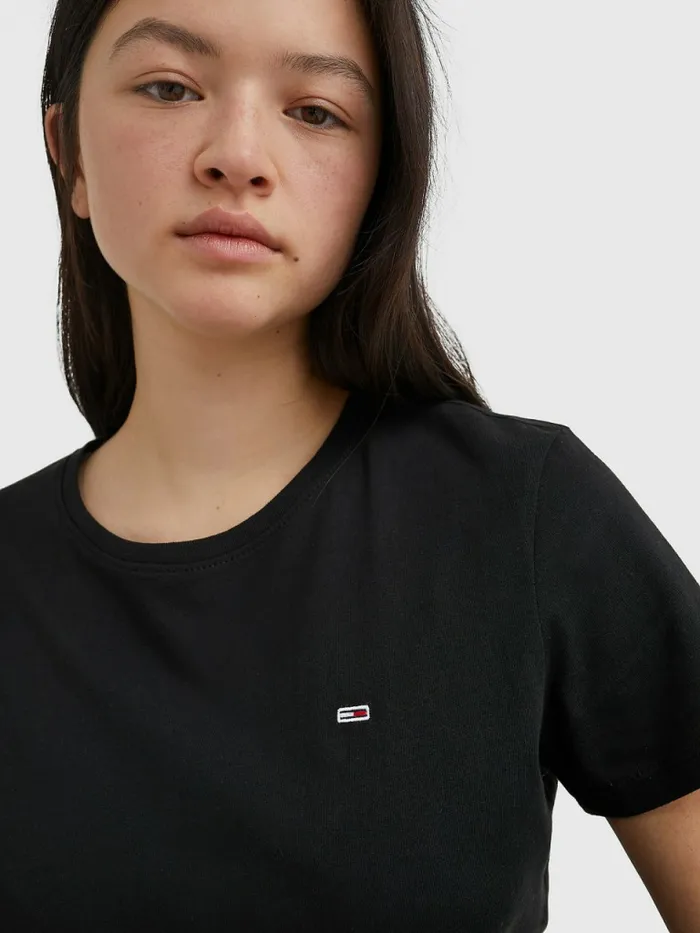 Tommy Hilfiger Soft Jersey TShirt Black Womens TShirts Online