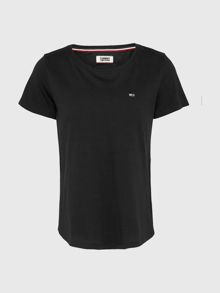 Tommy Hilfiger Soft Jersey TShirt Black Womens TShirts Online