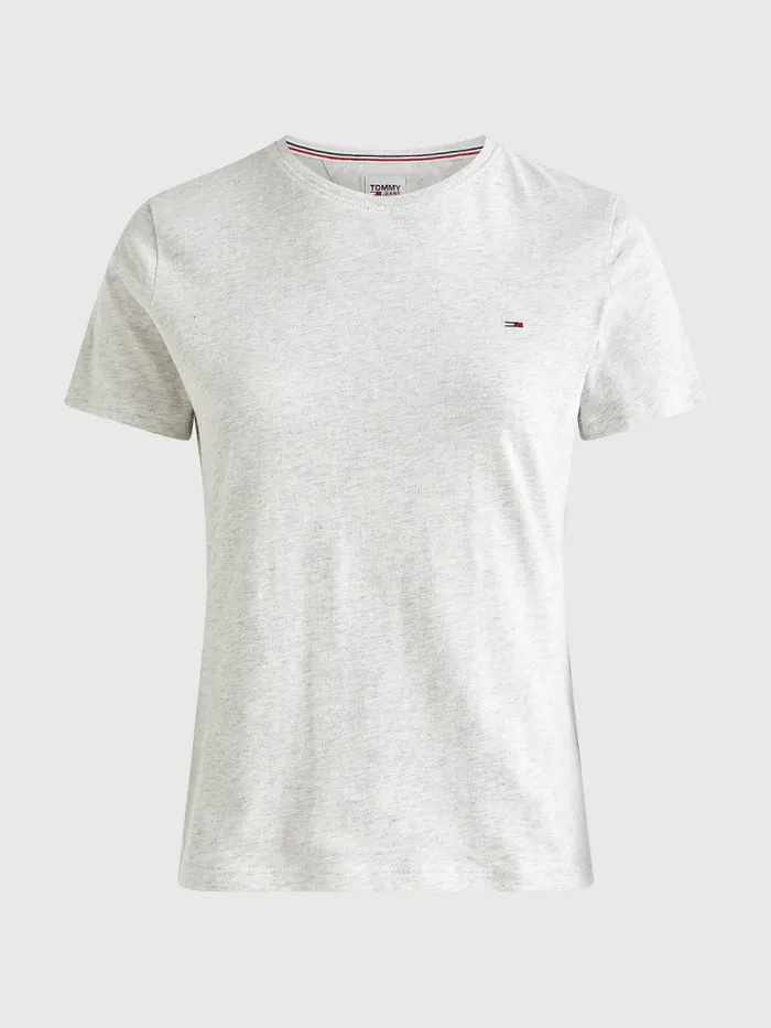 Tommy Hilfiger Soft Jersey TShirt Silver Grey Htr Womens TShirts For Sale