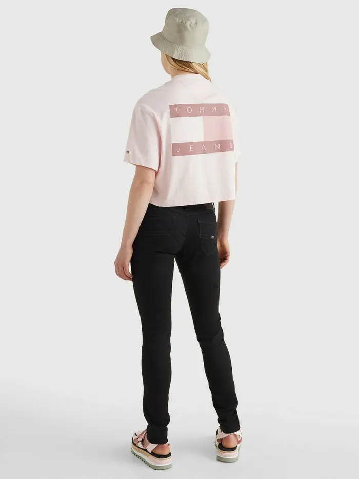 Tommy Hilfiger Sophie Low Rise Skinny Fit Black Jeans Staten Black Stretch Womens Essentials Sale