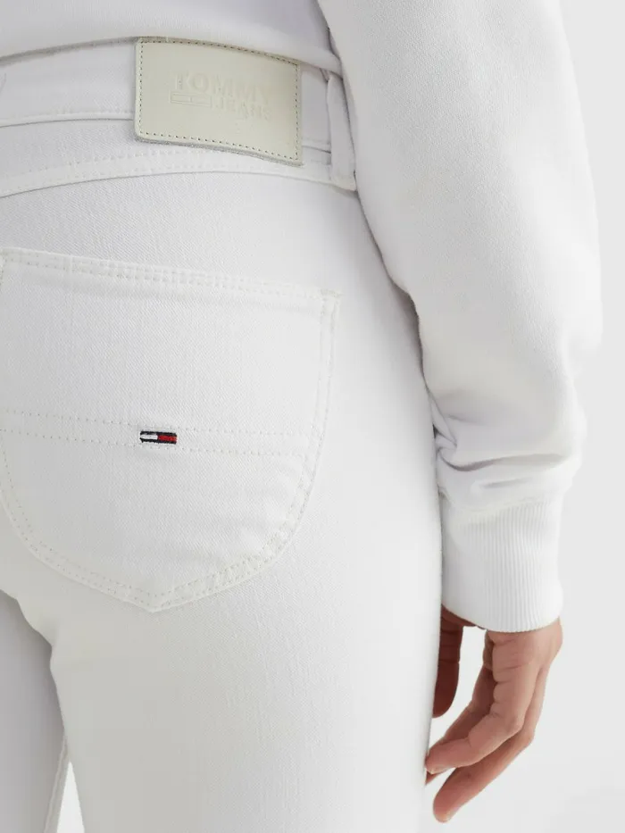 Tommy Hilfiger Sophie Low Rise Skinny White Jeans Denim Color Womens Jeans Fashion
