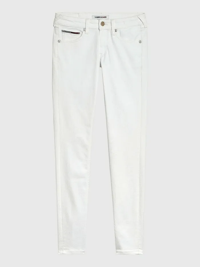 Tommy Hilfiger Sophie Low Rise Skinny White Jeans Denim Color Womens Jeans Fashion