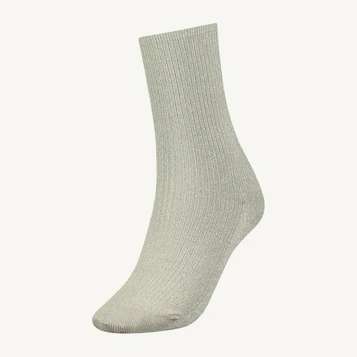 Tommy Hilfiger Sparkle Knit Socks Silver Womens Essentials Gift 4 You