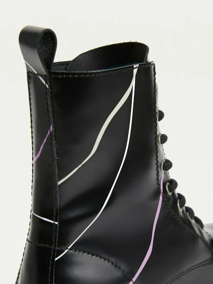 Tommy Hilfiger Splash Cleat Ankle Boots Black Womens Boots Near Me