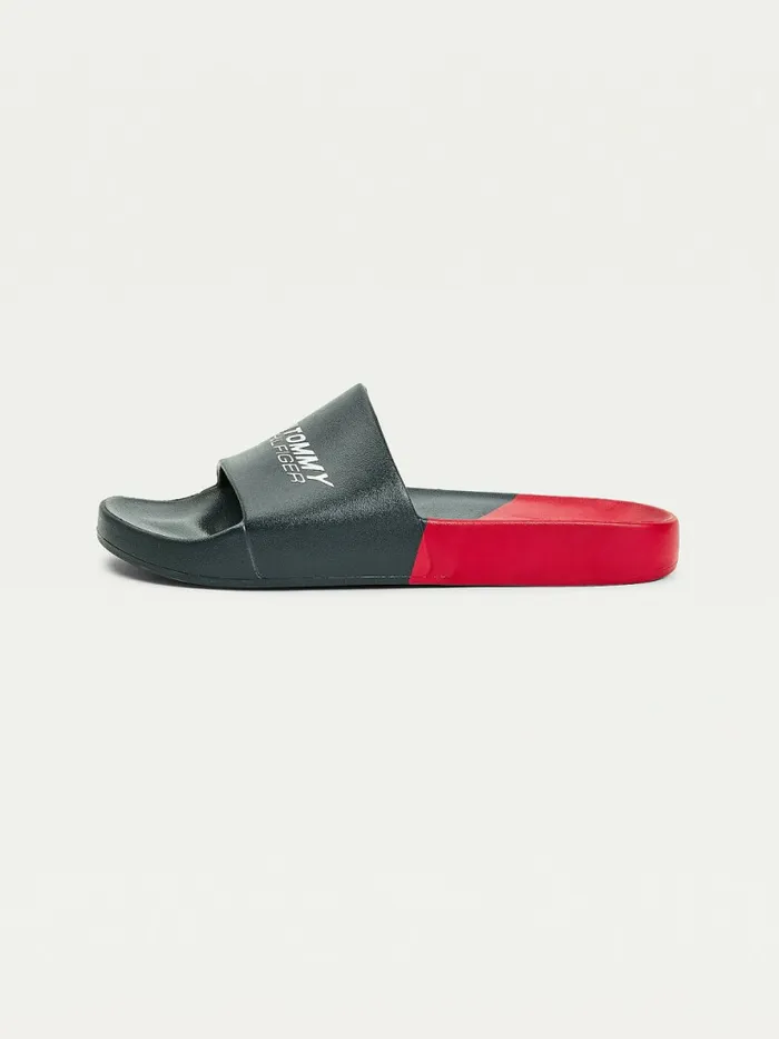 Tommy Hilfiger Sport ColourBlocked Pool Slides Desert Sky Mens Sandals Sliders and Flip Flops Gift Ideas