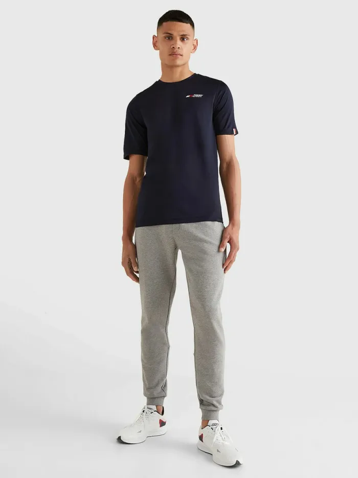 Tommy Hilfiger Sport Essential Logo Training TShirt Desert Sky Mens TShirts Popular