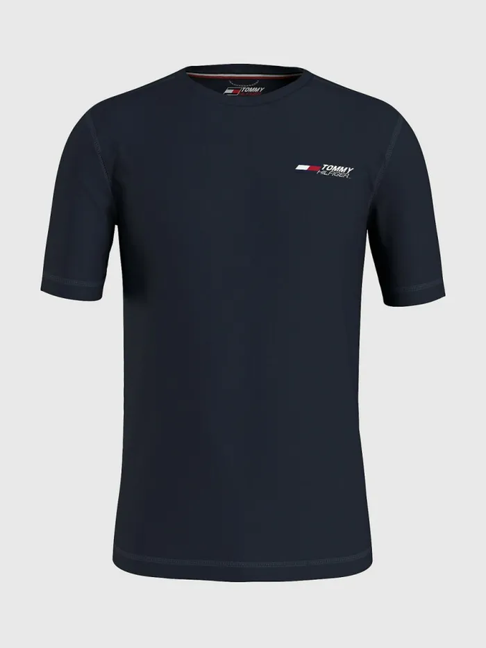Tommy Hilfiger Sport Essential Logo Training TShirt Desert Sky Mens TShirts Popular