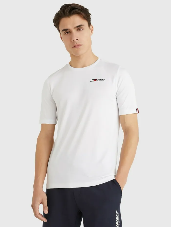 Tommy Hilfiger Sport Essential Logo Training TShirt White Mens TShirts Gift Ideas Tommy Hilfiger Sport Essential Logo Training TShirt White Mens TShirts Gift Ideas