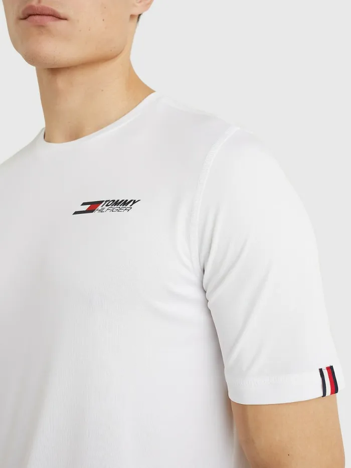 Tommy Hilfiger Sport Essential Logo Training TShirt White Mens TShirts Gift Ideas