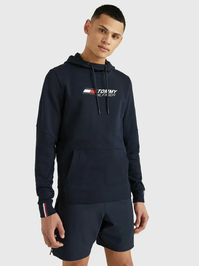 Tommy Hilfiger Sport Essential Organic Cotton Hoody Desert Sky Mens Sweatshirts and Hoodies Popular Tommy Hilfiger Sport Essential Organic Cotton Hoody Desert Sky Mens Sweatshirts and Hoodies Popular
