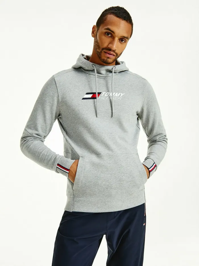 Tommy Hilfiger Sport Essential Organic Cotton Hoody Light Grey Heather Mens Sweatshirts and Hoodies Cheap On Sale Tommy Hilfiger Sport Essential Organic Cotton Hoody Light Grey Heather Mens Sweatshirts and Hoodies Cheap On Sale