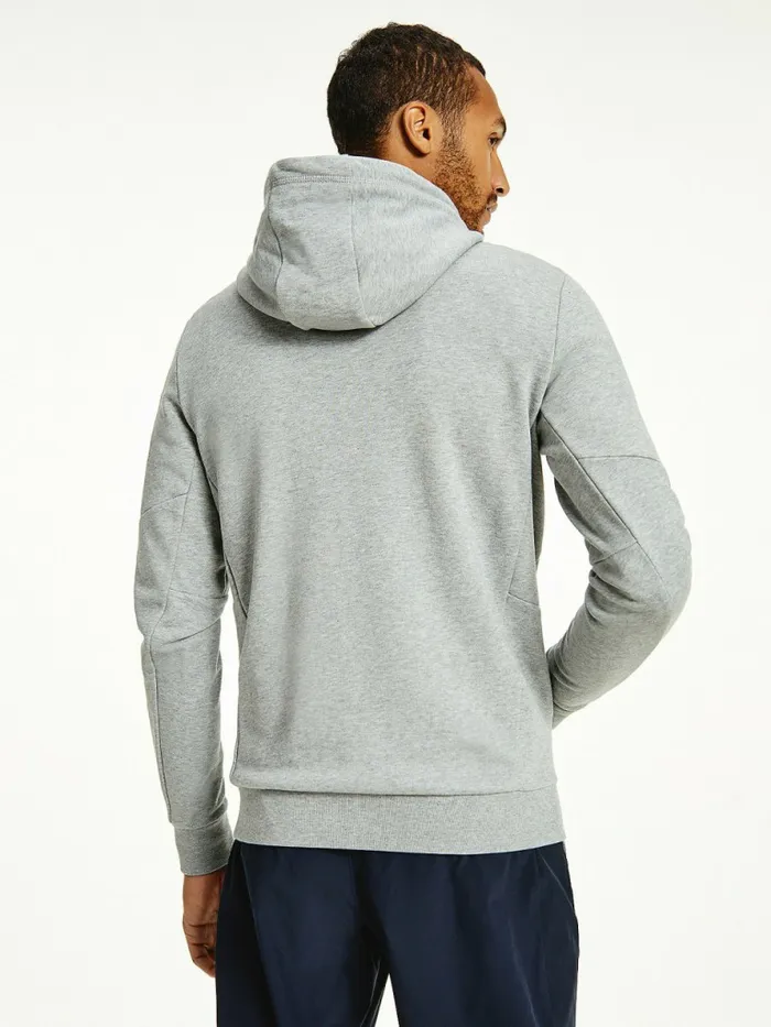 Tommy Hilfiger Sport Essential Organic Cotton Hoody Light Grey Heather Mens Sweatshirts and Hoodies Cheap On Sale