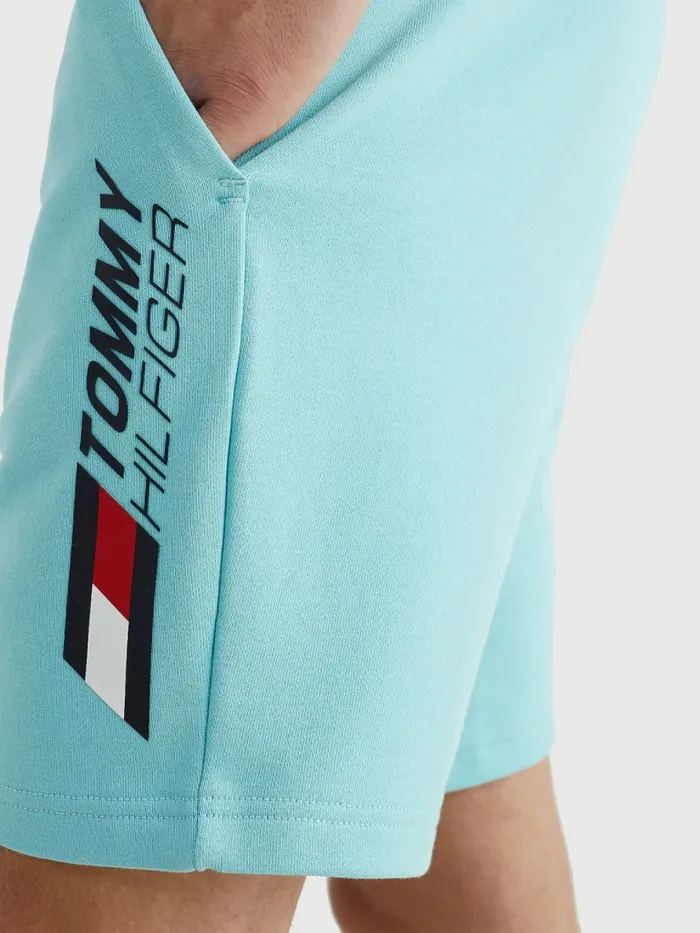 Tommy Hilfiger Sport Essential Organic Cotton Shorts Arctic Aqua Mens Tommy Hilfiger Sport Popular