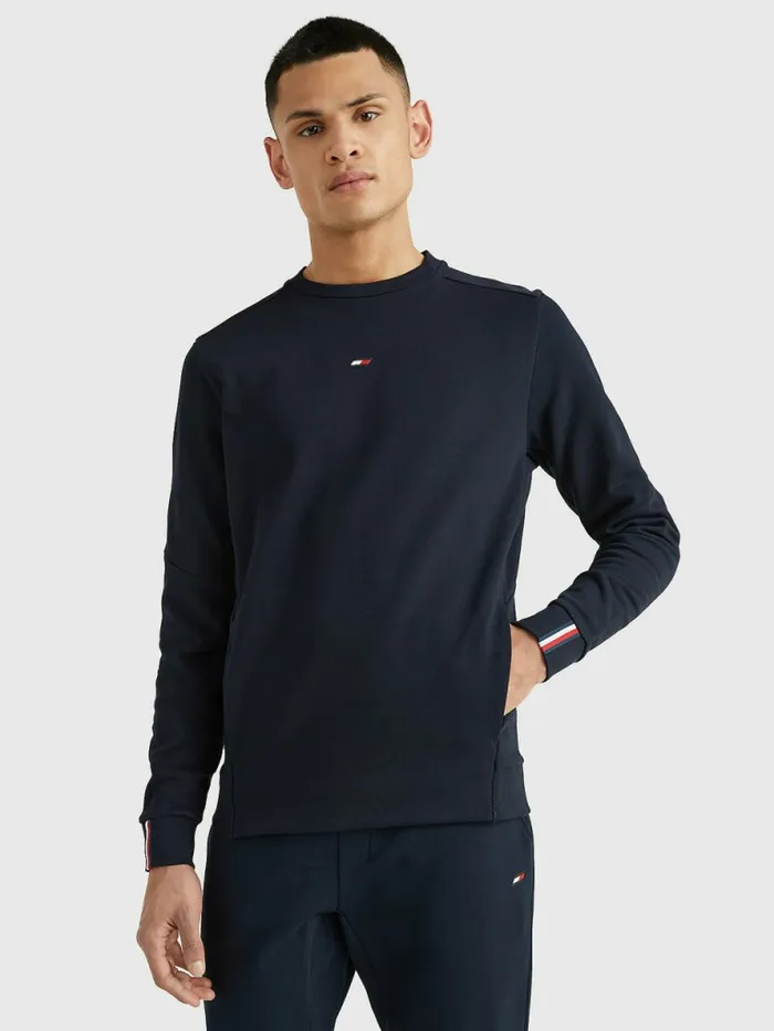 Tommy Hilfiger Sport Essential Organic Cotton Sweatshirt Desert Sky Mens Sweatshirts and Hoodies Fashion Tommy Hilfiger Sport Essential Organic Cotton Sweatshirt Desert Sky Mens Sweatshirts and Hoodies Fashion