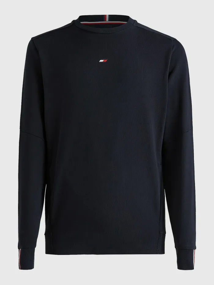 Tommy Hilfiger Sport Essential Organic Cotton Sweatshirt Desert Sky Mens Sweatshirts and Hoodies Fashion