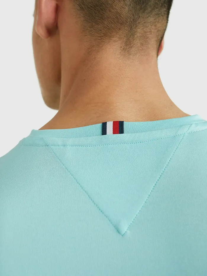 Tommy Hilfiger Sport Essential Slim Fit Recycled TShirt Arctic Aqua Mens TShirts Gift Ideas