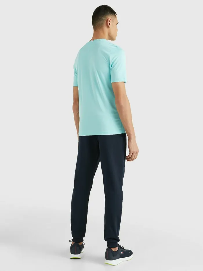 Tommy Hilfiger Sport Essential Slim Fit Recycled TShirt Arctic Aqua Mens TShirts Gift Ideas