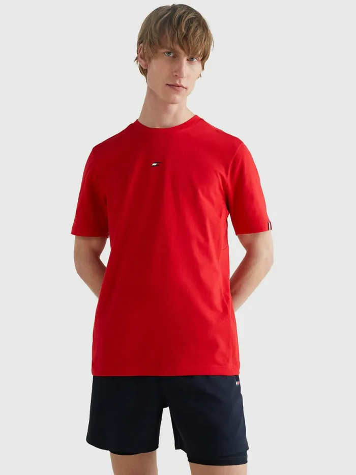 Tommy Hilfiger Sport Essential Th Cool Flag TShirt Primary Red Mens TShirts Online Tommy Hilfiger Sport Essential Th Cool Flag TShirt Primary Red Mens TShirts Online