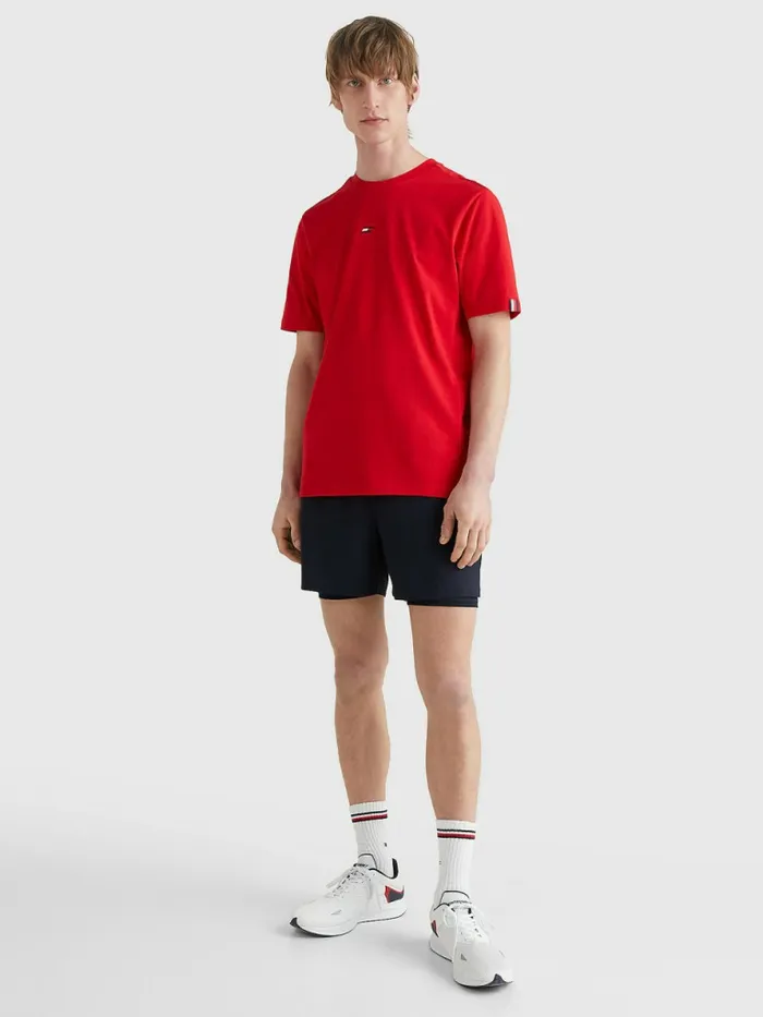 Tommy Hilfiger Sport Essential Th Cool Flag TShirt Primary Red Mens TShirts Online