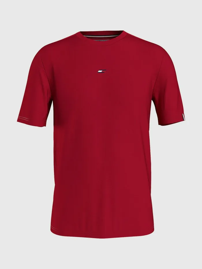 Tommy Hilfiger Sport Essential Th Cool Flag TShirt Primary Red Mens TShirts Online
