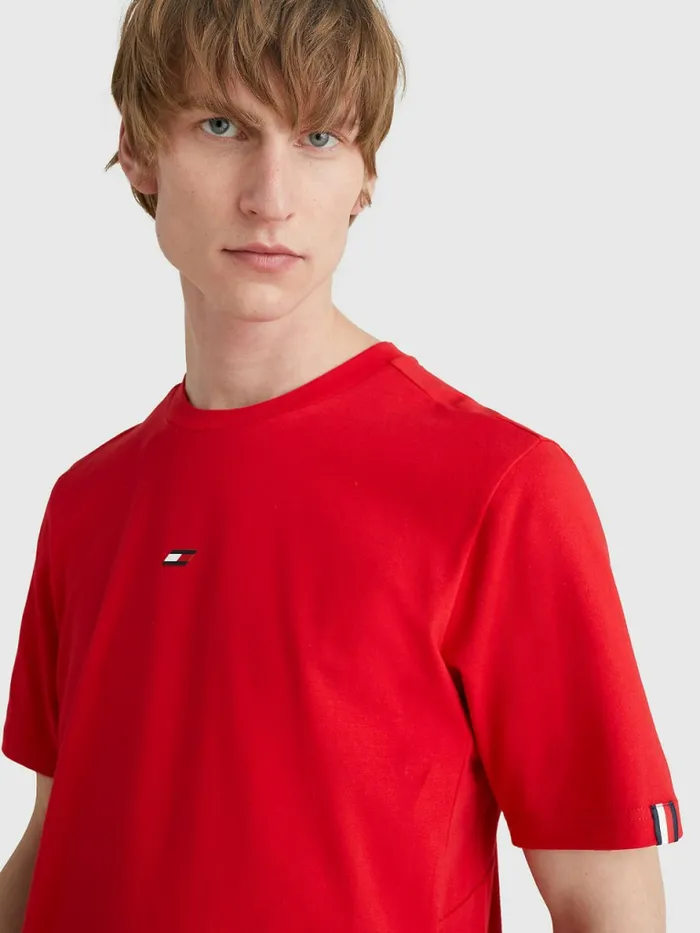 Tommy Hilfiger Sport Essential Th Cool Flag TShirt Primary Red Mens Tommy Hilfiger Sport