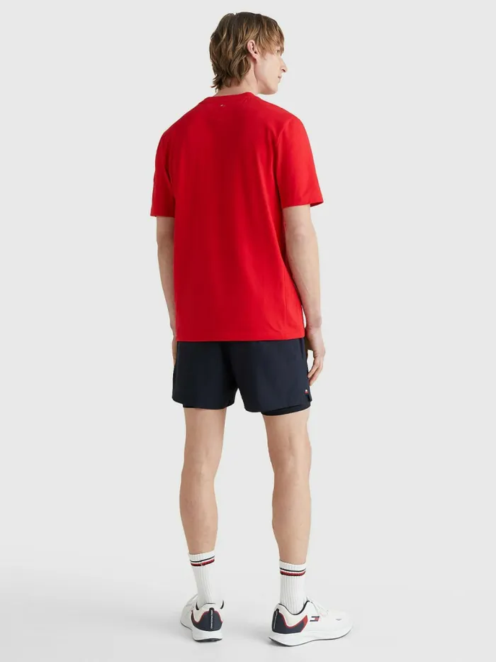 Tommy Hilfiger Sport Essential Th Cool Flag TShirt Primary Red Mens Tommy Hilfiger Sport