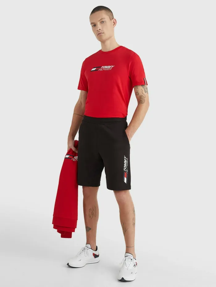 Tommy Hilfiger Sport Essential Th Cool Logo TShirt Primary Red Mens Tommy Hilfiger Sport