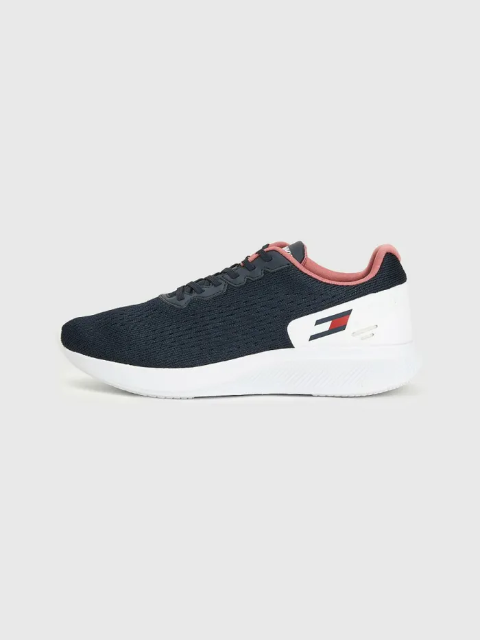 Tommy Hilfiger Sport Flag Knitted Mesh Trainers Desert Sky Womens Trainers Fashion