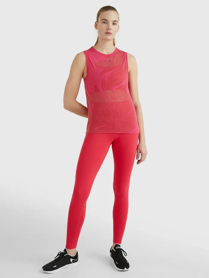 Tommy Hilfiger Sport Floral Relaxed Fit Tank Top Pink Splendor Womens TShirts Cheap On Sale