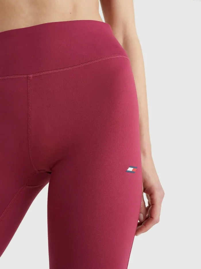 Tommy Hilfiger Sport Full Length Graphic Leggings Crimson Ruby Womens CoOrds