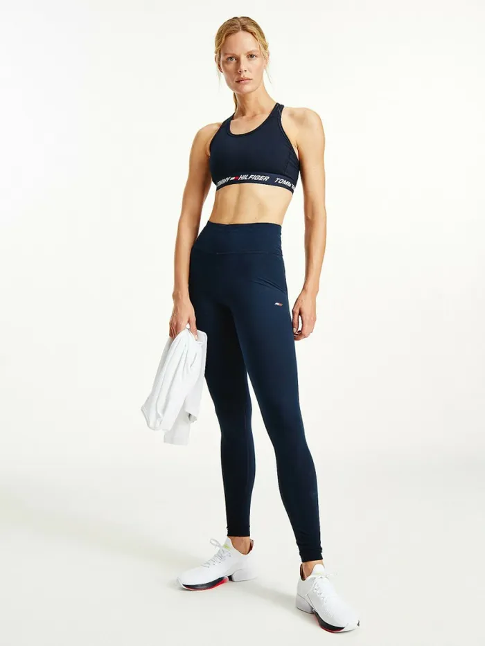 Tommy Hilfiger Sport Full Length Graphic Leggings Desert Sky Womens Trousers
