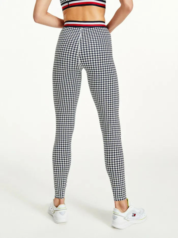 Tommy Hilfiger Sport Full Length Houndstooth Leggings Houndstooth Desert Sky Womens Tommy Hilfiger Sport