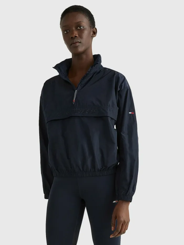 Tommy Hilfiger Sport HalfZip Relaxed Fit Anorak Desert Sky Womens Coats and Jackets Casaul Tommy Hilfiger Sport HalfZip Relaxed Fit Anorak Desert Sky Womens Coats and Jackets Casaul