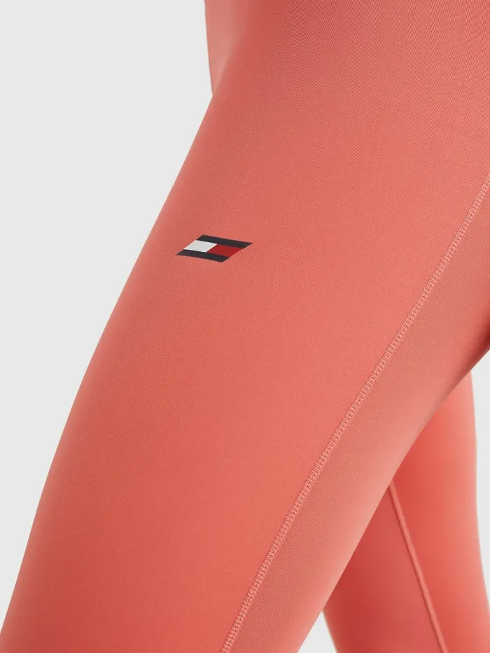 Tommy Hilfiger Sport High Rise 78 Leggings Crystal Coral Womens Trousers