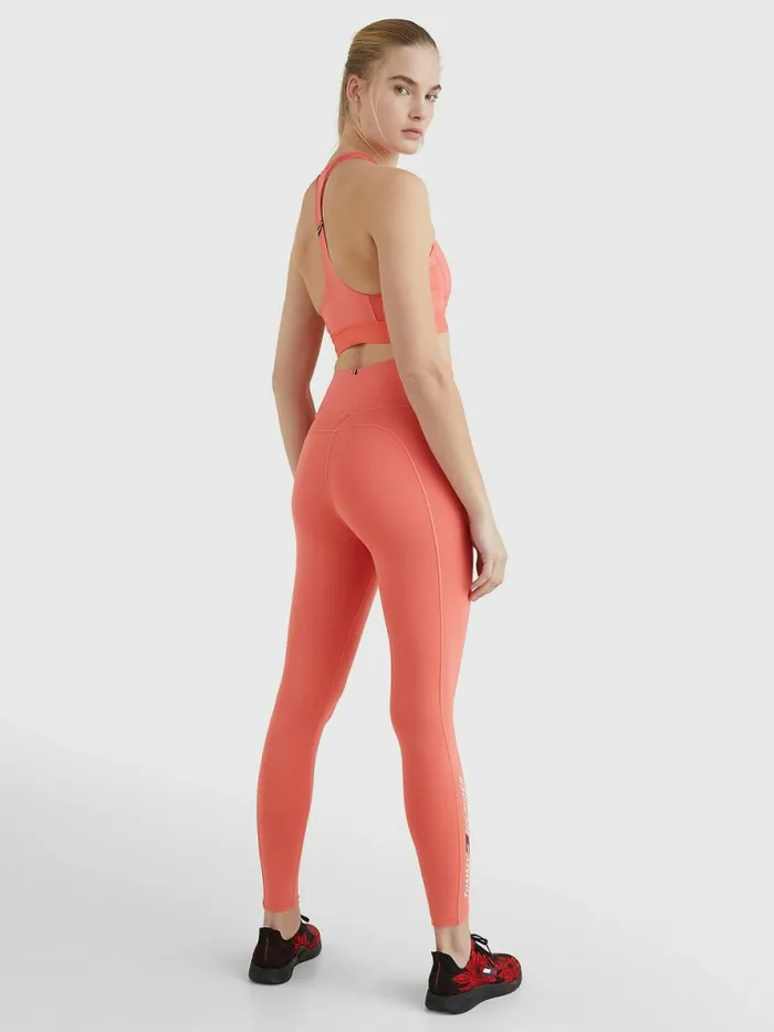 Tommy Hilfiger Sport High Rise 78 Leggings Crystal Coral Womens Trousers