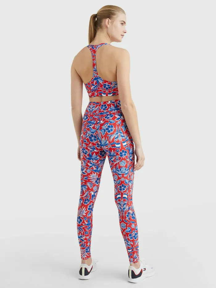 Tommy Hilfiger Sport High Rise Full Length Leggings Island Print Womens Tommy Hilfiger Sport