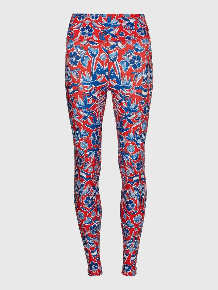 Tommy Hilfiger Sport High Rise Full Length Leggings Island Print Womens Tommy Hilfiger Sport