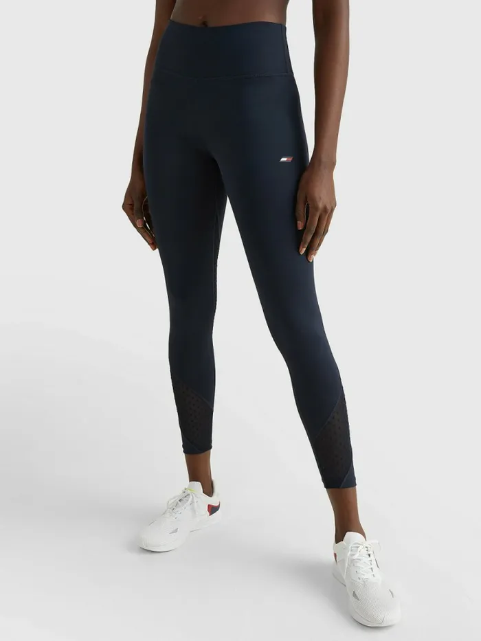 Tommy Hilfiger Sport High Rise Full Length Mesh Leggings Desert Sky Womens CoOrds Tommy Hilfiger Sport High Rise Full Length Mesh Leggings Desert Sky Womens CoOrds