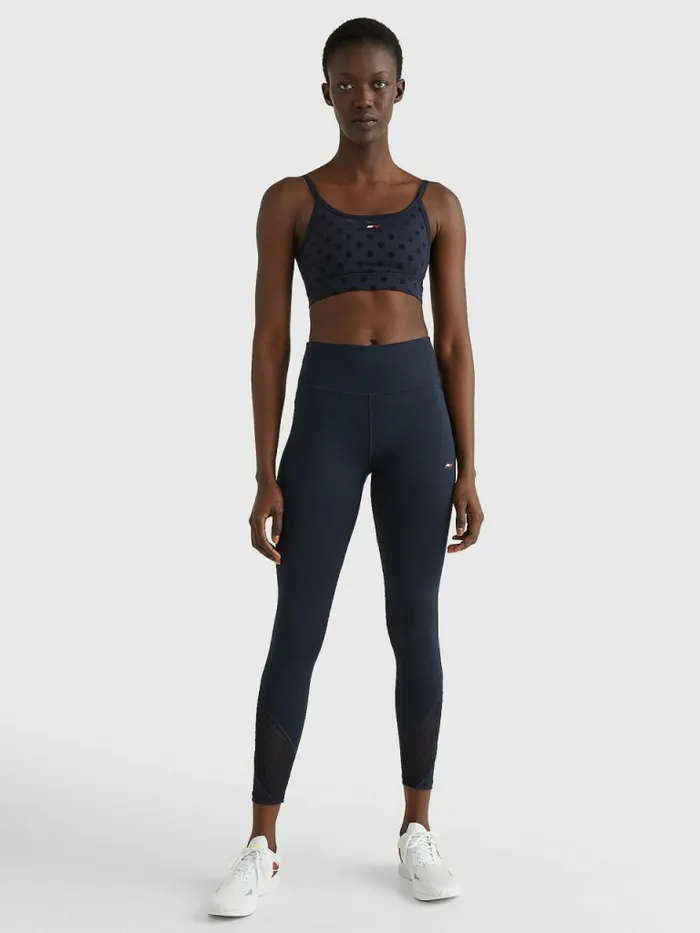 Tommy Hilfiger Sport High Rise Full Length Mesh Leggings Desert Sky Womens CoOrds