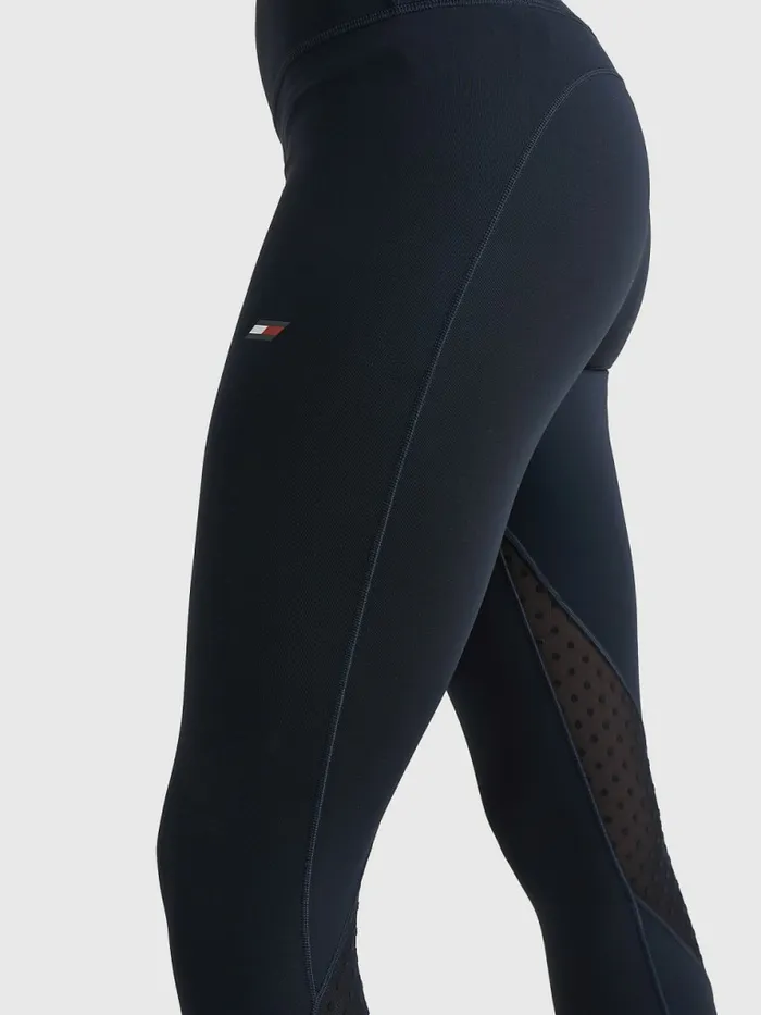 Tommy Hilfiger Sport High Rise Full Length Mesh Leggings Desert Sky Womens CoOrds