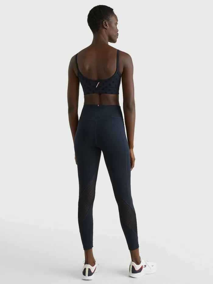 Tommy Hilfiger Sport High Rise Full Length Mesh Leggings Desert Sky Womens CoOrds