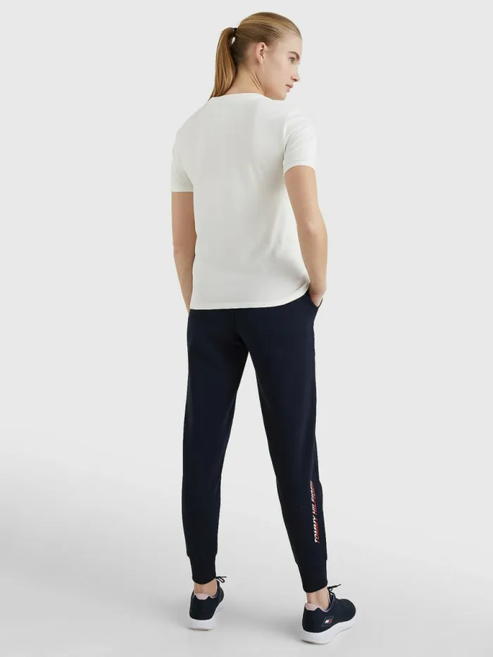 Tommy Hilfiger Sport Logo TShirt Ecru Womens Tommy Hilfiger Sport