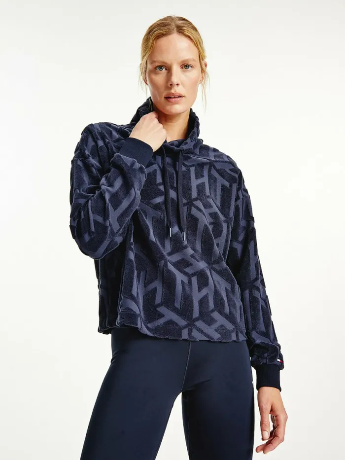 Tommy Hilfiger Sport Monogram High Neck Sweatshirt Desert Sky Womens Sweatshirts and Hoodies Near Me Tommy Hilfiger Sport Monogram High Neck Sweatshirt Desert Sky Womens Sweatshirts and Hoodies Near Me