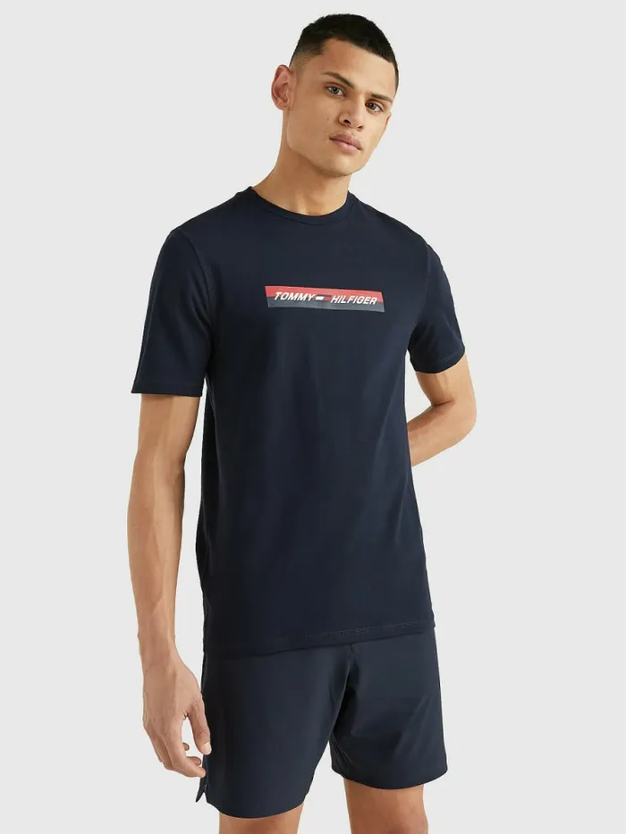 Tommy Hilfiger Sport Organic Jersey TShirt Desert Sky Mens TShirts Online