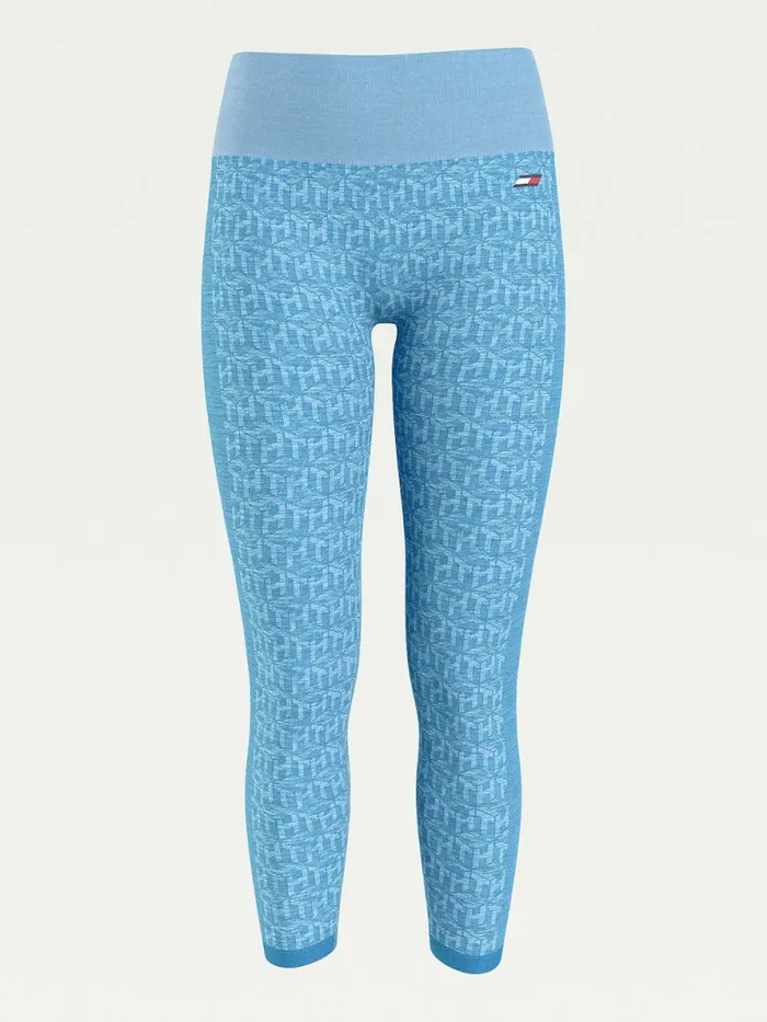 Tommy Hilfiger Sport Performance Full Length Seamless Leggings Dusty Indigo Womens Trousers