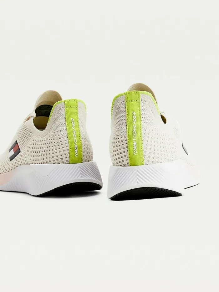 Tommy Hilfiger Sport Performance Knitted Elite Trainers White Dove Womens Trainers Casaul