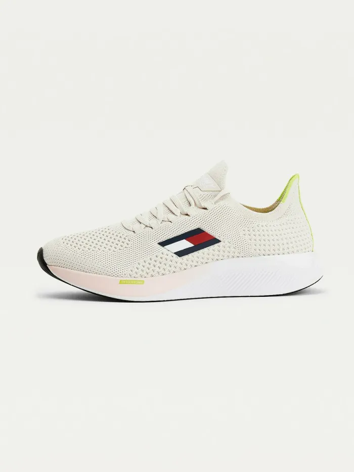 Tommy Hilfiger Sport Performance Knitted Elite Trainers White Dove Womens Trainers Casaul